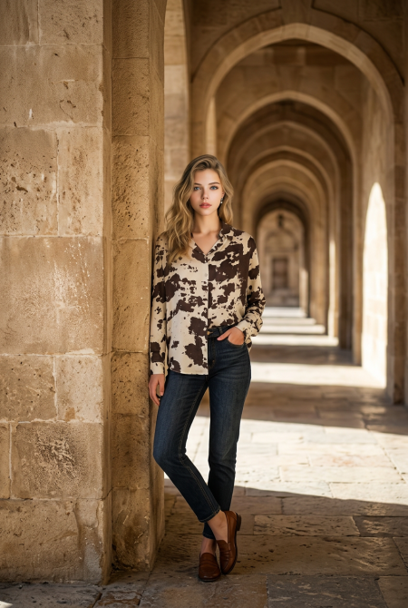 قميص سيتان معرق