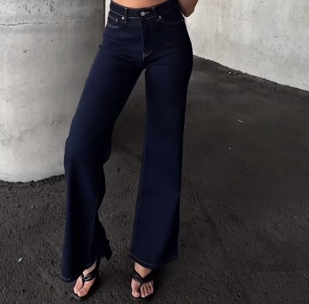 بنطلون جينز عريض